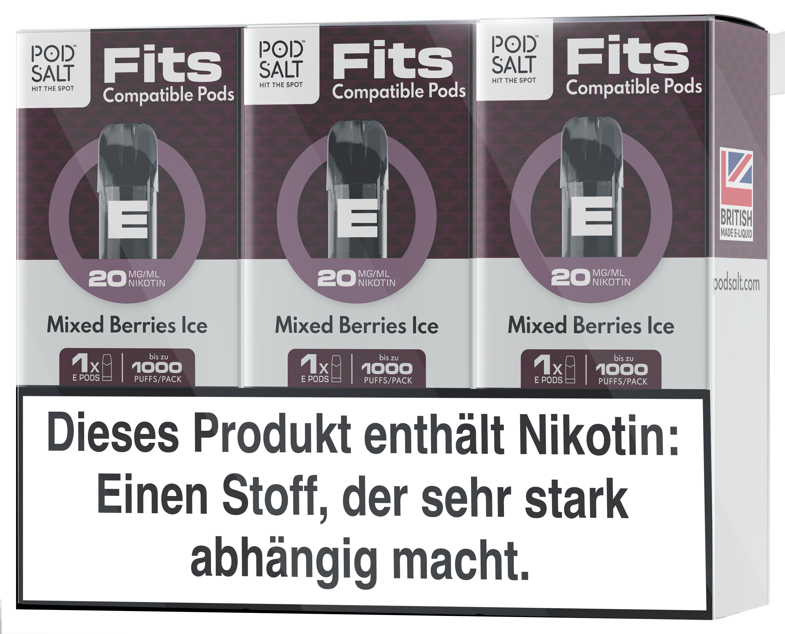 Pod Salt / Fits Pods - Mixed Berries Ice