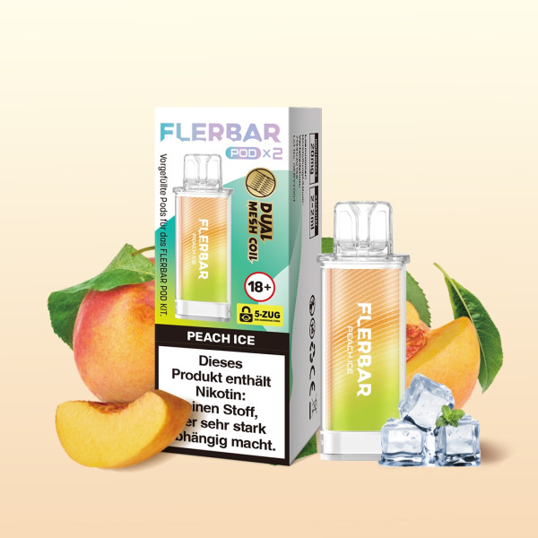 Flerbar POD (2stk) - Peach Ice Flerbar POD (2stk) - Peach Ice