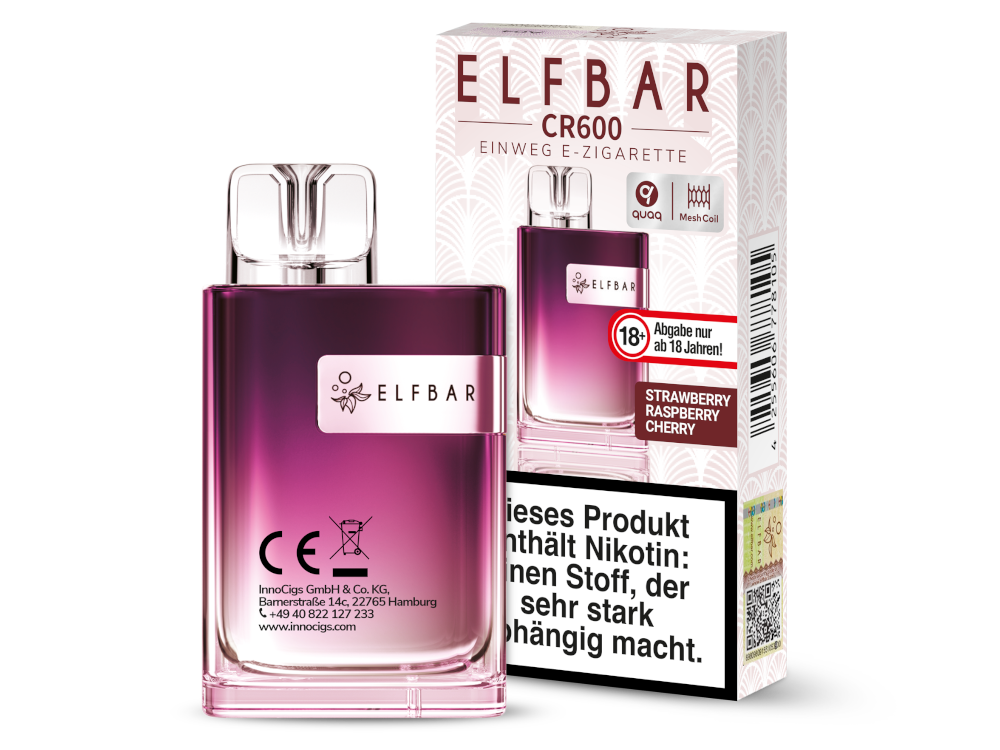 ELF BAR CR600 - Strawberry Raspberry Cherry