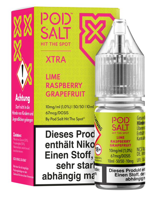 Pod Salt Xtra - Lime Raspberry Grapefruit Pod Salt Xtra - Lime Raspberry Grapefruit