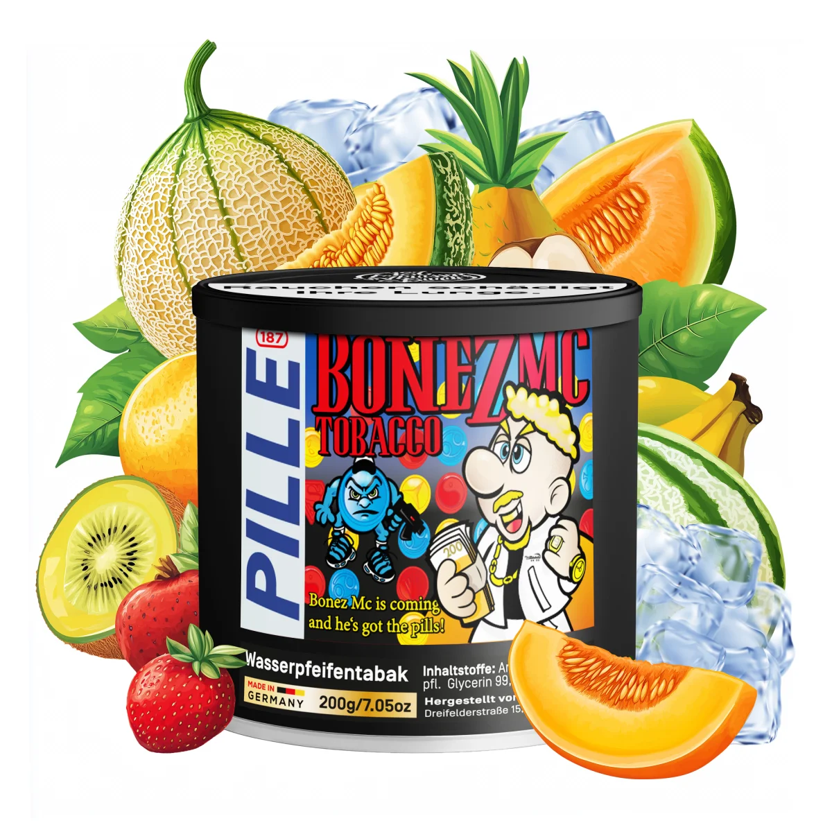 187 Shisha Tabak (200g) - Pille 187 Shisha Tabak (200g) - Pille