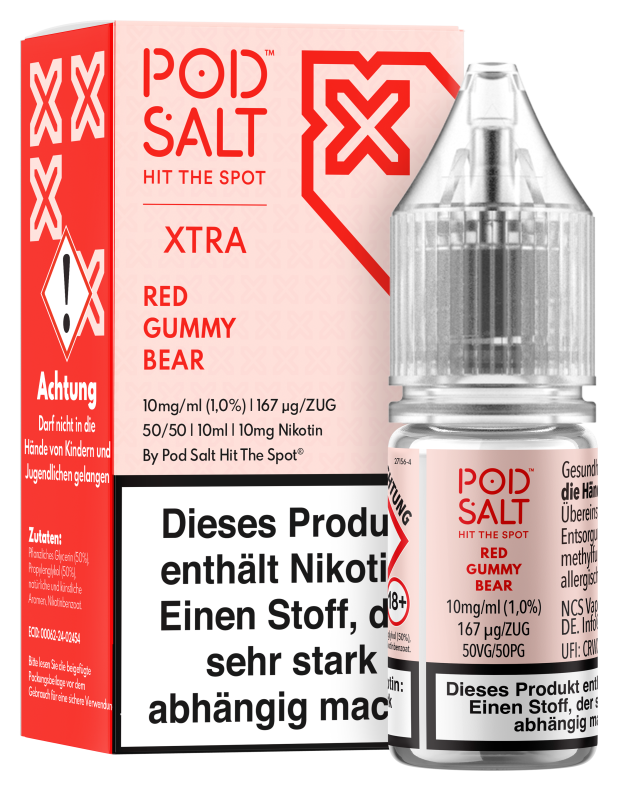 Pod Salt Xtra - Red Gummy Bear Pod Salt Xtra - Red Gummy Bear