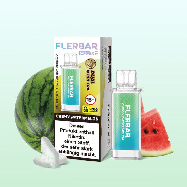 Flerbar POD (2stk) - Chewy Watermelon Flerbar POD (2stk) - Chewy Watermelon