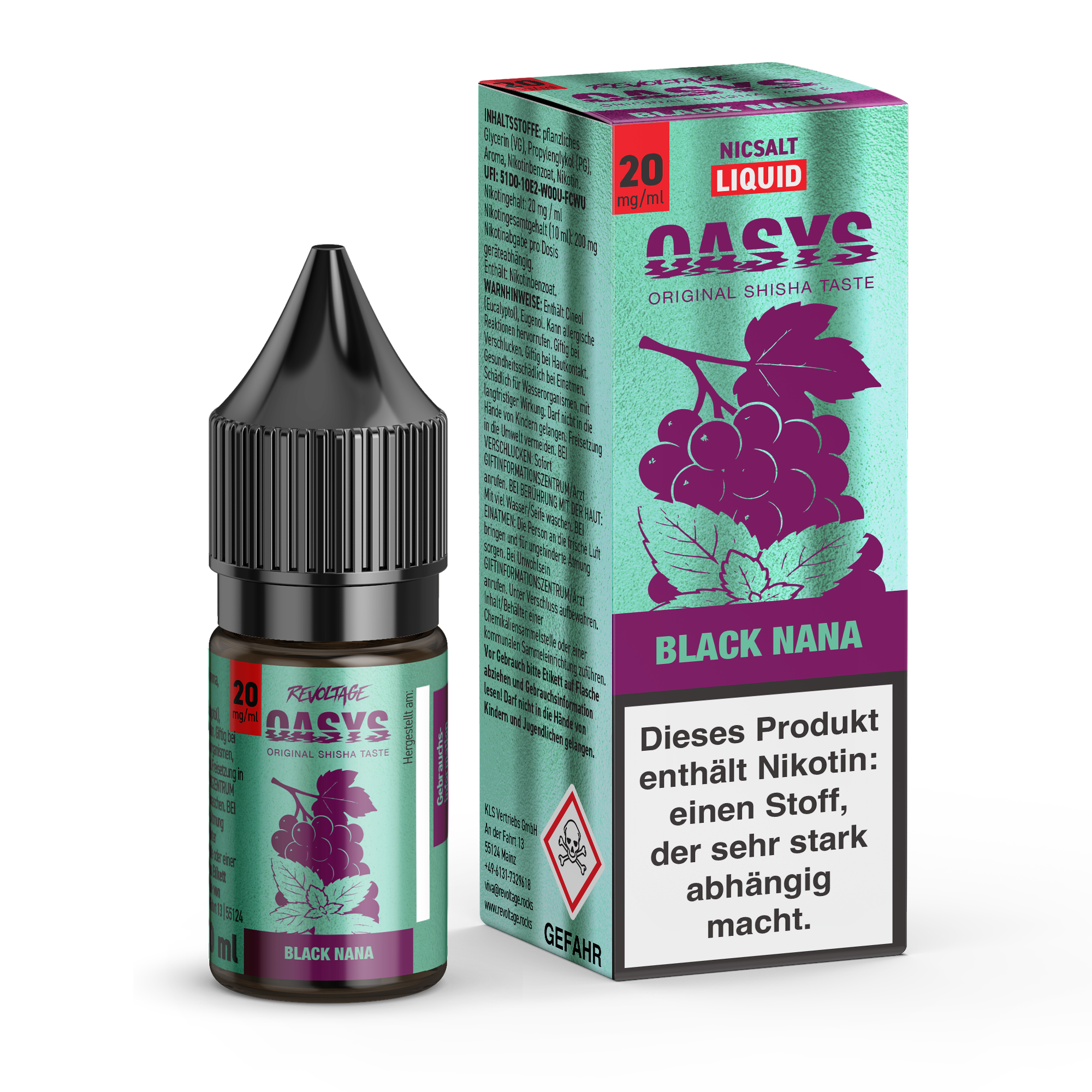 Revoltage OASYS E-Liquid - Black Nana Revoltage OASYS E-Liquid - Black Nana