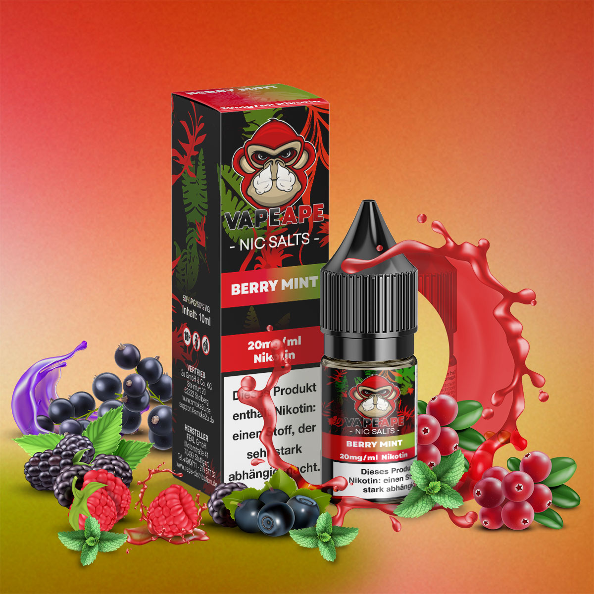 VapeApe Liquid - Berry Mint VapeApe Liquid - Berry Mint