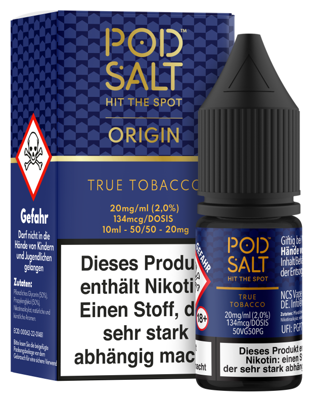 Pod Salt Origin - True Tobacco Pod Salt Origin - True Tobacco