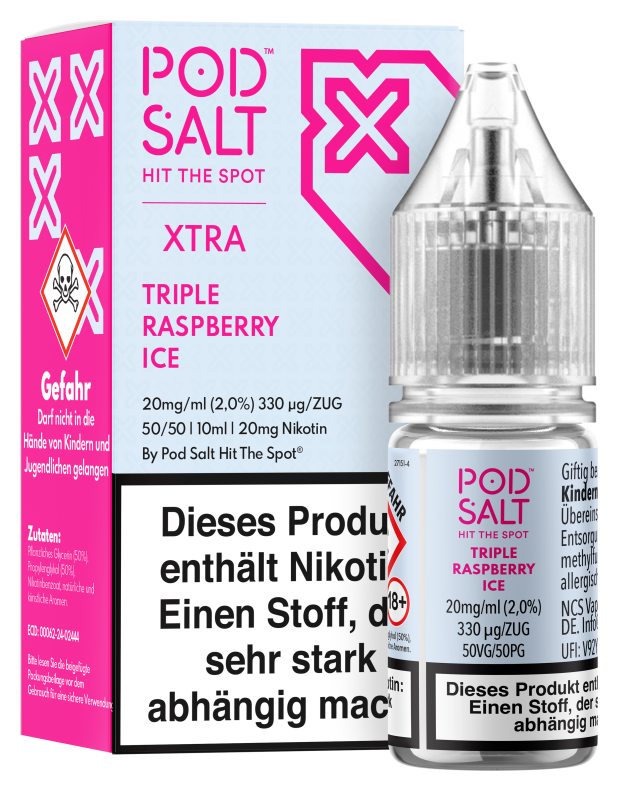 Pod Salt Xtra - Triple Raspberry Ice Pod Salt Xtra - Triple Raspberry Ice