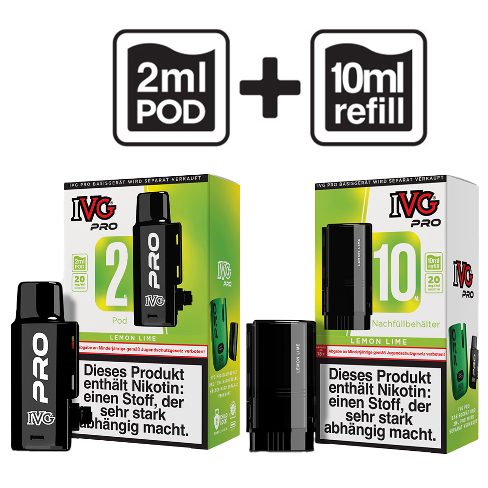 IVG Pro 12000 Pod 2ml + 10ml - Lemon Lime IVG Pro 12000 Pod 2ml + 10ml - Lemon Lime