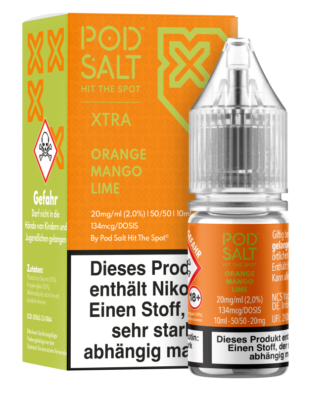 Pod Salt Xtra - Orange Mango Lime Pod Salt Xtra - Orange Mango Lime