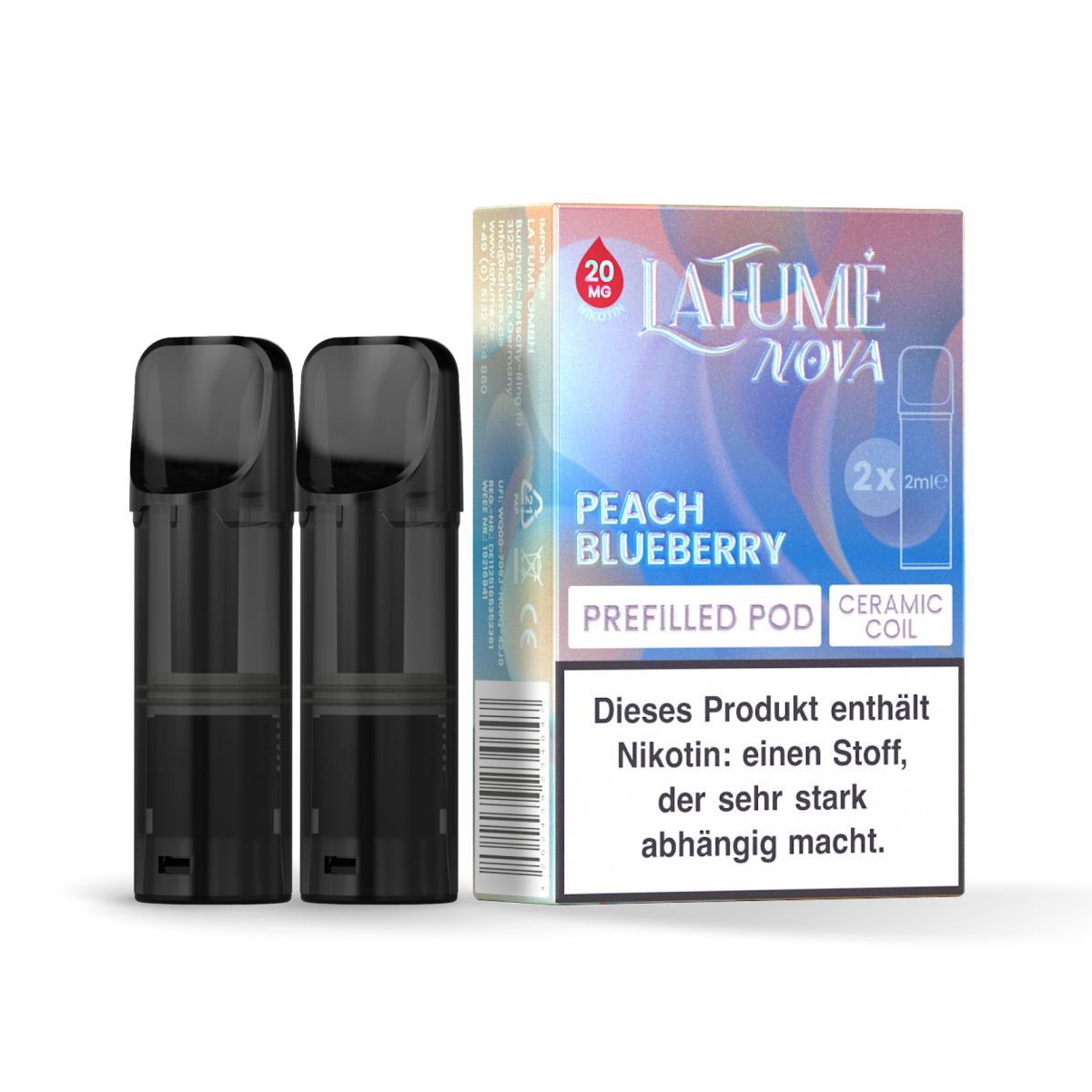 La Fume Nova - Peach Blueberry
