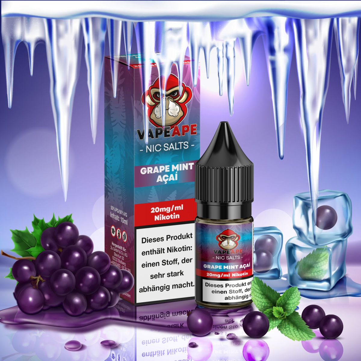 VapeApe Liquid - Grape Mint Acai VapeApe Liquid - Grape Mint Acai