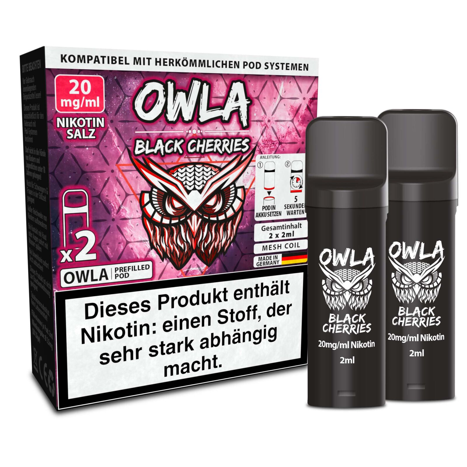 OWLA Pod - Black Cherries (2er Pods)
