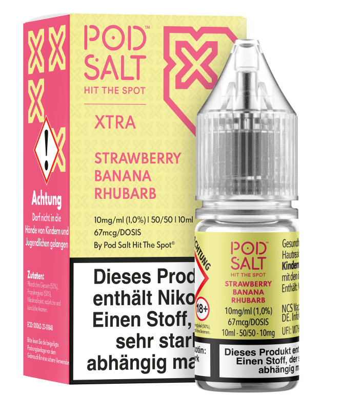 Pod Salt Xtra - Strawberry Banana Rhubarb Pod Salt Xtra - Strawberry Banana Rhubarb