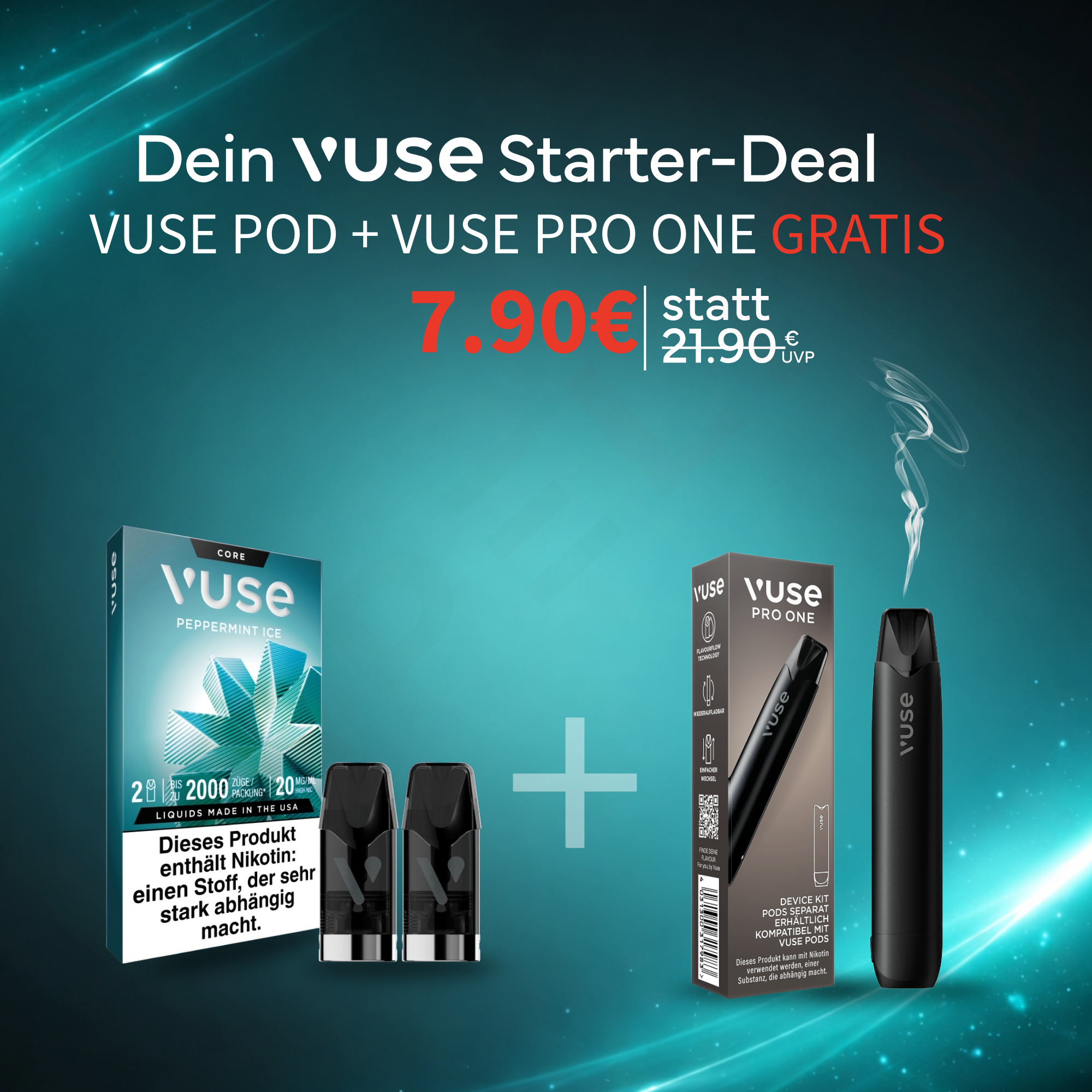 VUSE STARTER DEAL - POD + GRATIS DEVICE