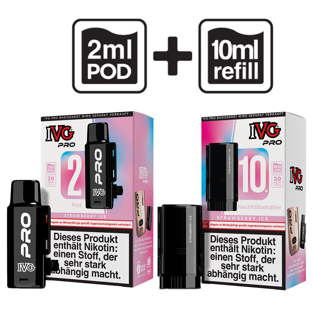 IVG Pro 12000 Pod 2ml + 10ml - Strawberry Ice