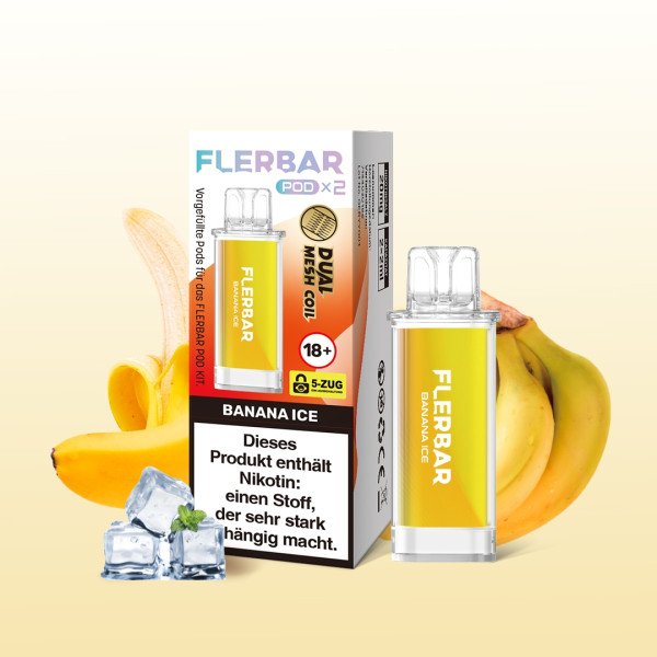 Flerbar POD (2stk) - Banana Ice Flerbar POD (2stk) - Banana Ice