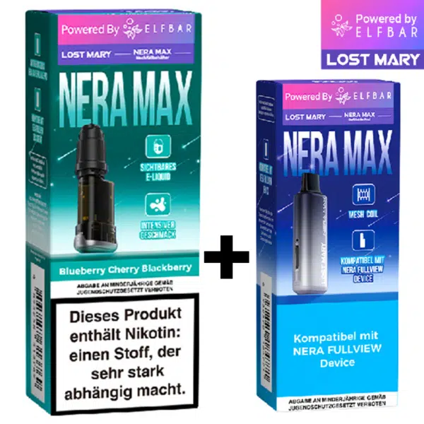 Lost Mary NERA 15K - 10ml Pod + Refill Package - Blueberry Cherry Blackberry