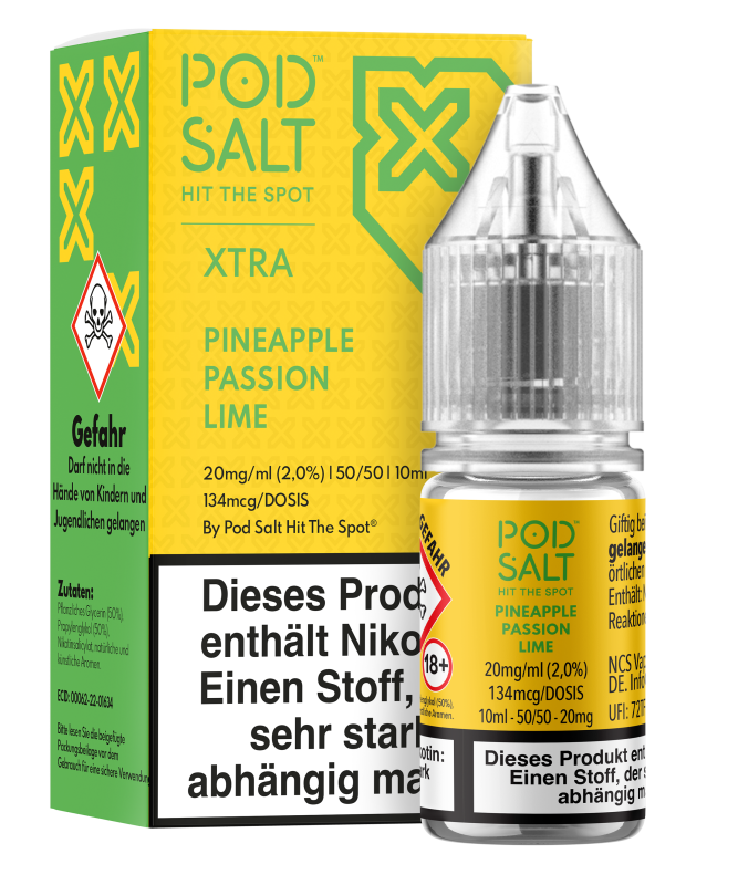Pod Salt Xtra - Pineapple Passion Lime Pod Salt Xtra - Pineapple Passion Lime