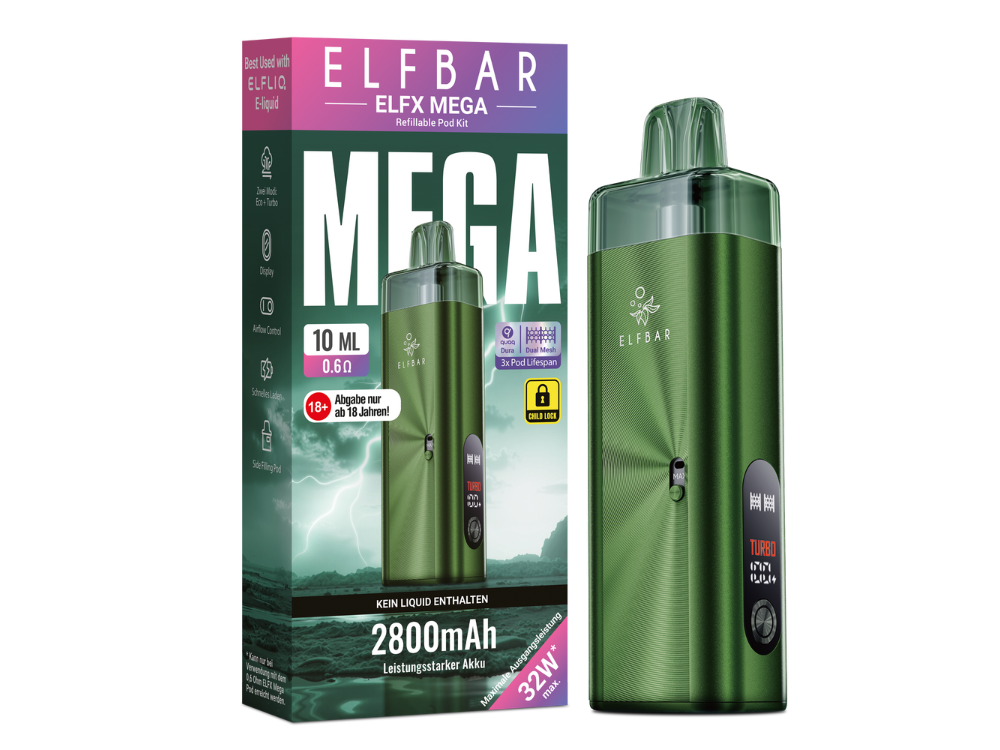 Elfbar Elfx Mega - Grün
