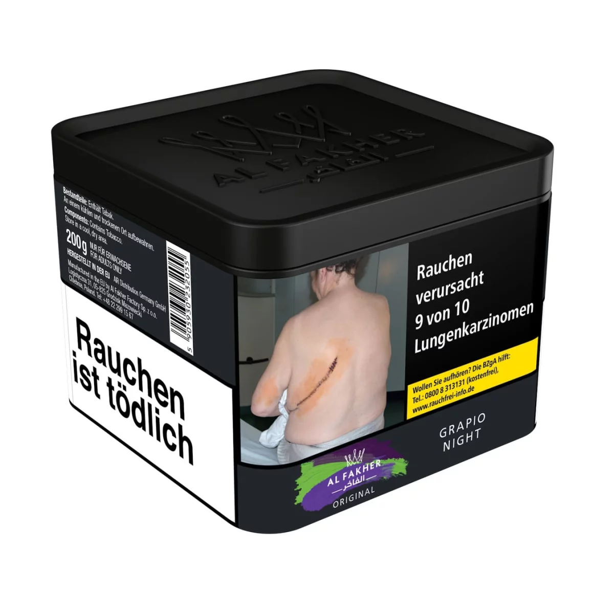 Al Fakher Shisha Tabak (200g) - Grapio Night
