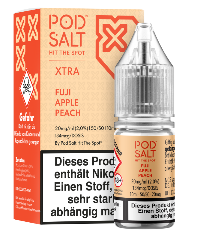 Pod Salt Xtra - Fuji Apple Peach Pod Salt Xtra - Fuji Apple Peach