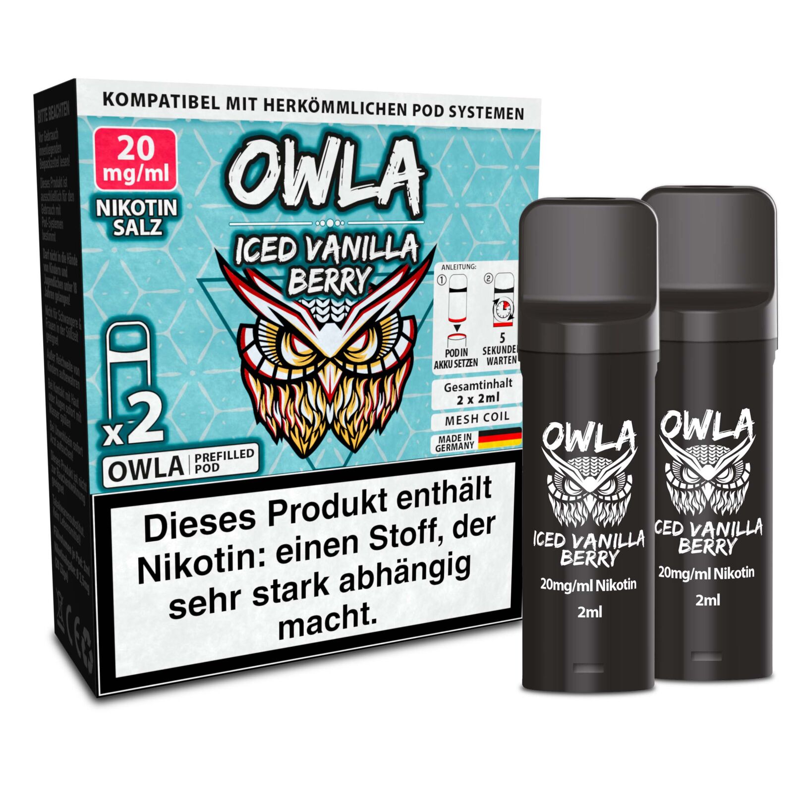 OWLA Pod - Iced Vanilla Berry (2er Pods)