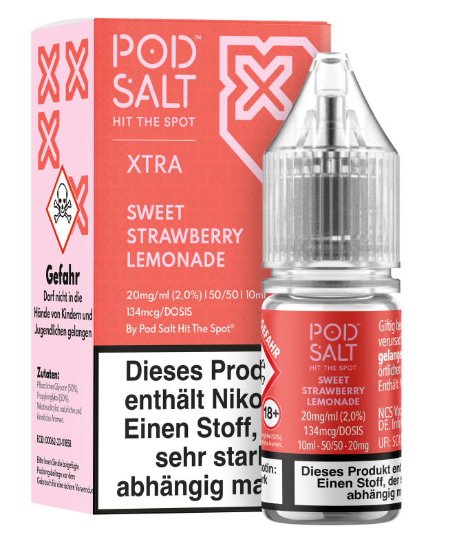 Pod Salt Xtra - Sweet Strawberry Lemonade Pod Salt Xtra - Sweet Strawberry Lemonade
