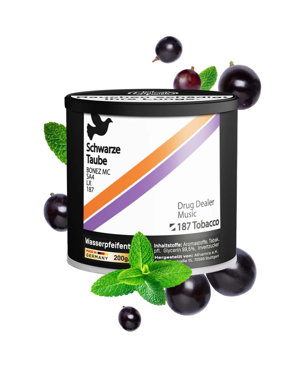 187 Shisha Tabak (200g) - AMG Schwarze Traube