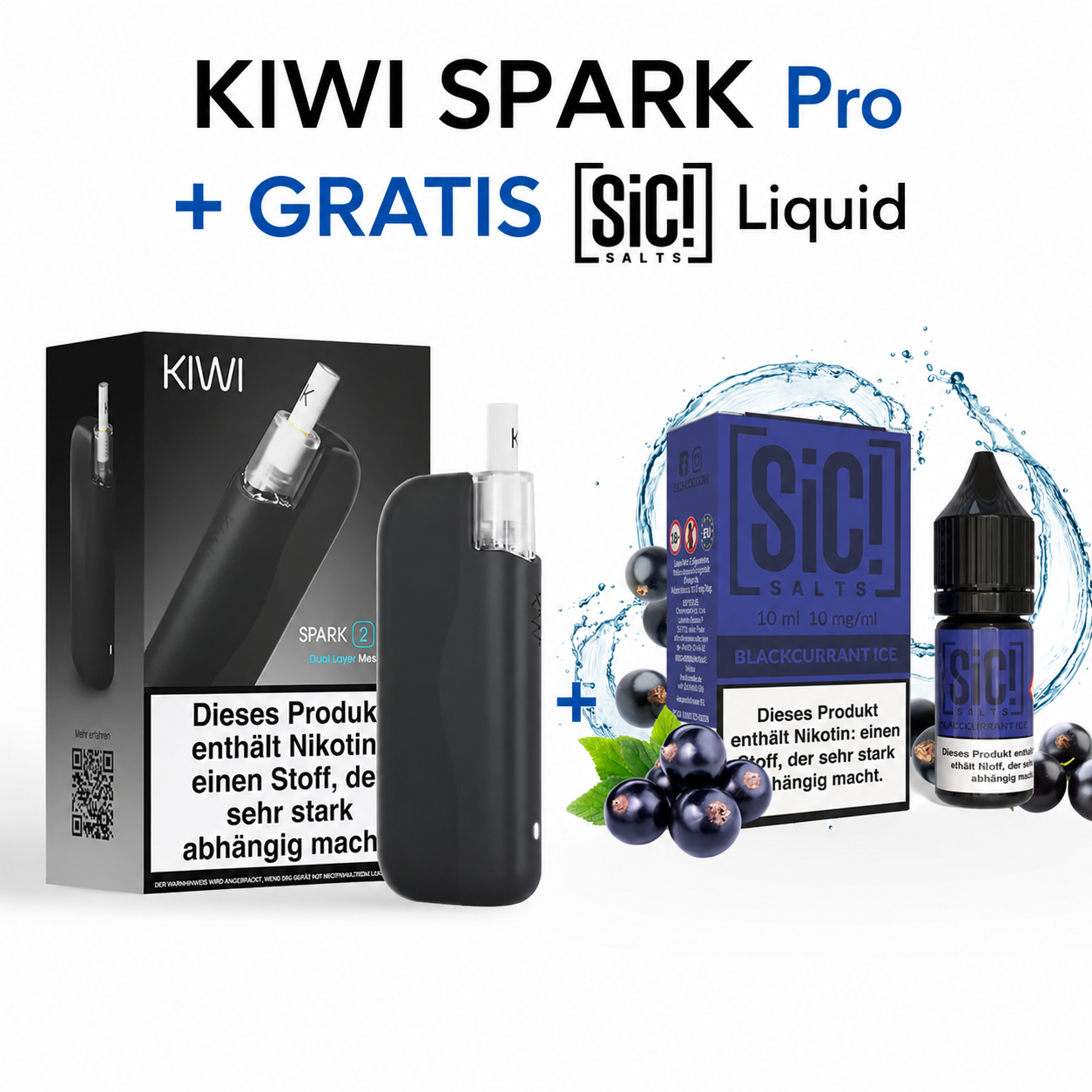 KIWI Spark 2 Pro AKTION - GRATIS SIC! SALTS