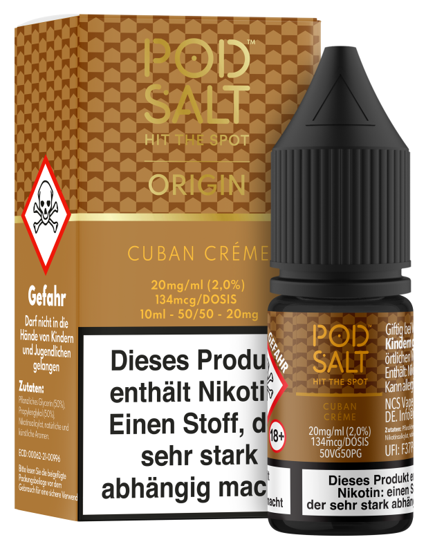 Pod Salt Origin - Cuban Creme Pod Salt Origin - Cuban Creme